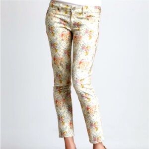 Paige Multicolor Floral Skyline Ankle‎ Peg Artsy Jeans